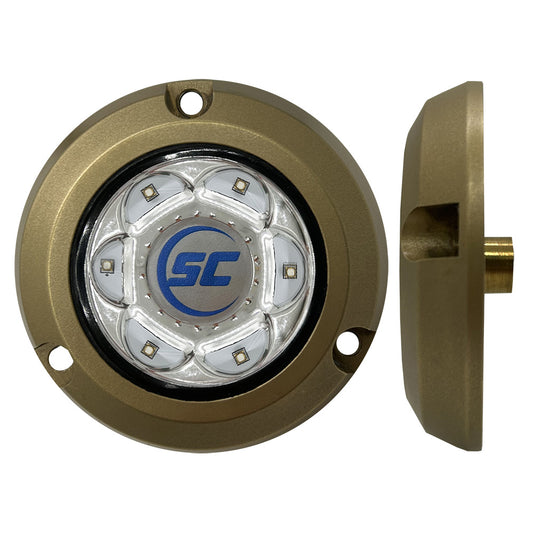 Shadow-Caster SC2 Series Bronze Surface Mount Underwater Light - Bimini Blue [SC2-BB-BZSM]