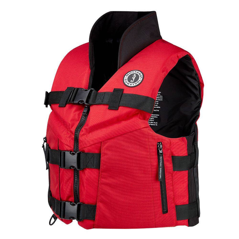 Mustang Accel 100 Foam Fishing Vest - XXXL - Red-Black [MV462602-123-XXXL-216]