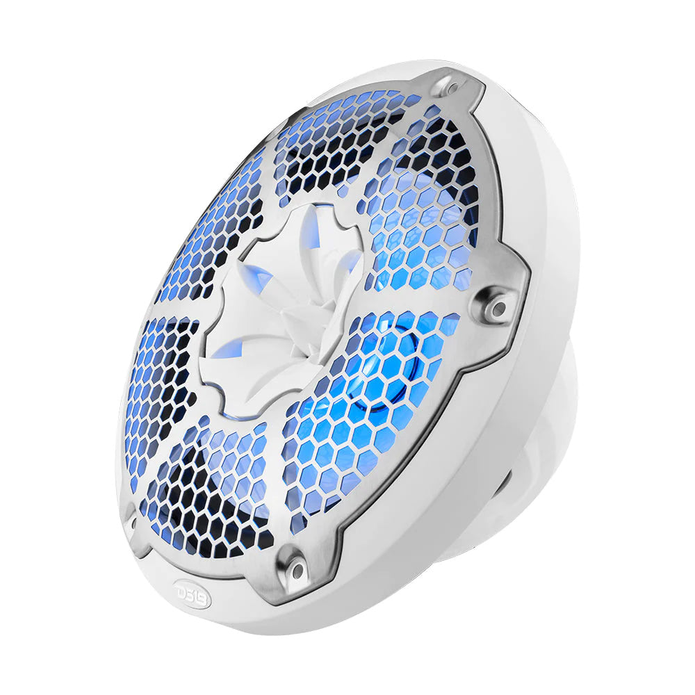 DS18 HYDRO 10" 2-Way Speakers w/Bullet Tweeter  Integrated RGB LED Lights - White [NXL-10M/WH]