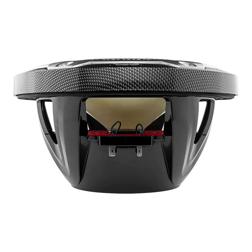 DS18 HYDRO 10" 2-Way Speakers w/Bullet Tweeter  Integrated RGB LED Lights - Carbon Fiber [CF-10M]