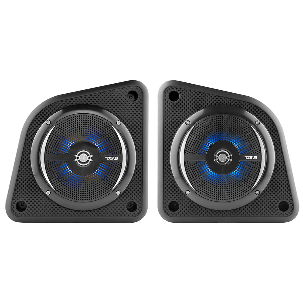 DS18 Universal Shallow Enclosure w/100W Marine Speaker - Black [EN6SLIM/BK]