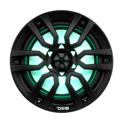 DS18 HYDRO 8" 2-Way Marine Speakers w/RGB LED Lights 375W - Matte Black [NXL-8BK]