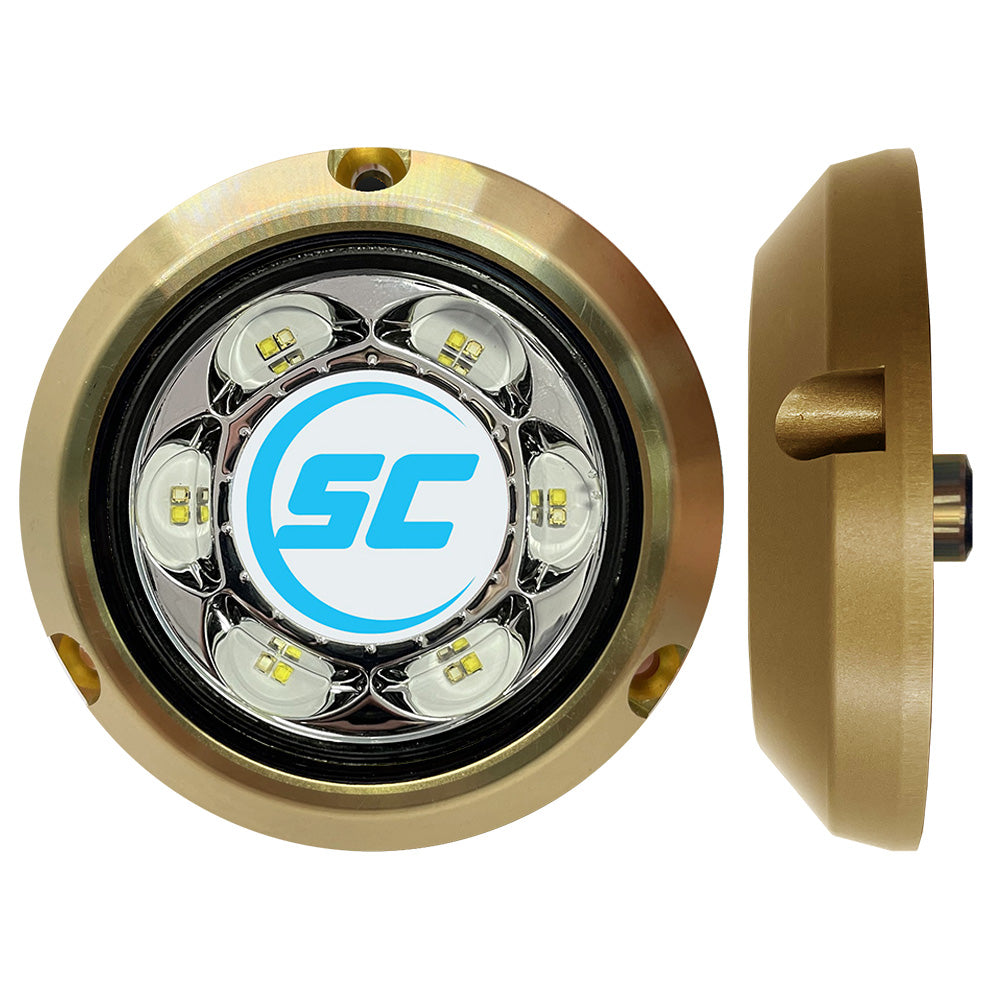 Shadow-Caster SC3 Series Blue/White Bronze Surface Mount Underwater Light [SC3-BW-BZSM]